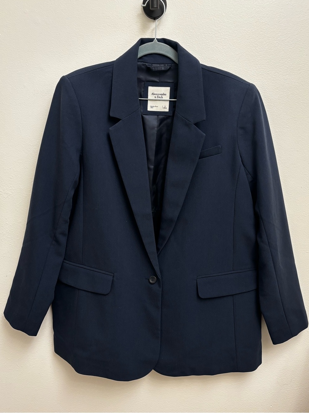 Abercrombie & Fitch Men’s Navy Single-Button Blazer Sport Coat Size Large